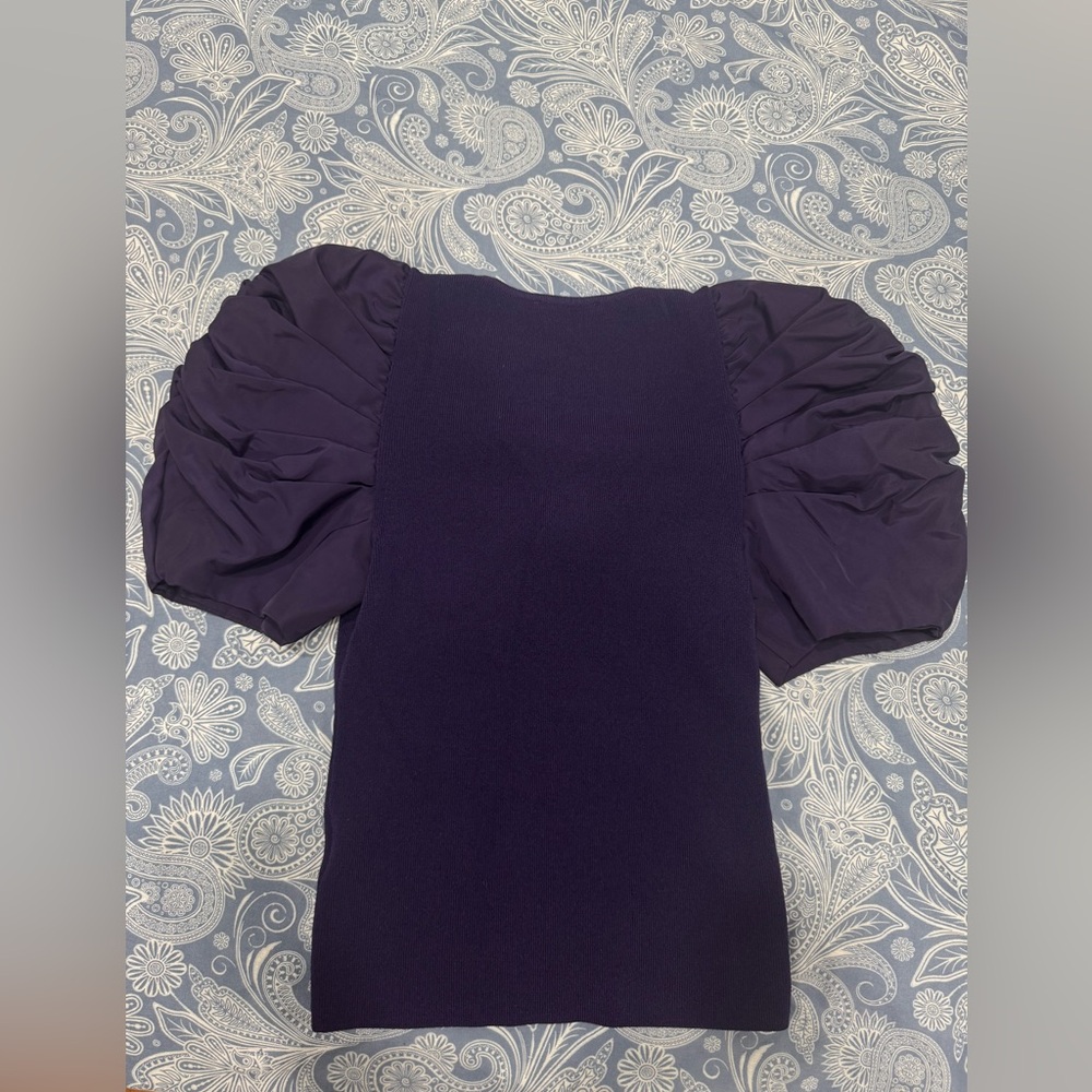 EXPRESS Rouched Sleeve Sweater Top - Picture 5 of 5
